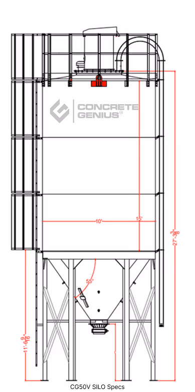 Cement silo model CG50V