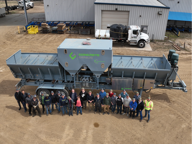 Concrete Genius team and equipment on site